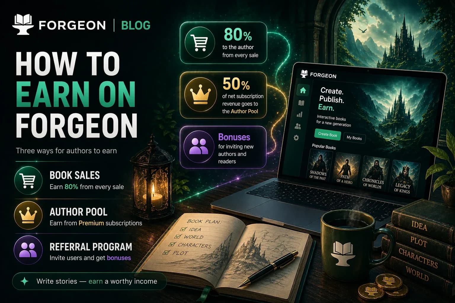 how to earn money from books author income book monetization rpg books interactive books earnings